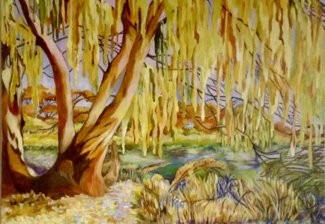Old Willow, Last Light-A Moment in Time ACRYLIC on Canvas 18” x 24” $350.00